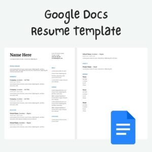 Google Docs Resume Template