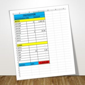 Simple Money Counter Excel Template