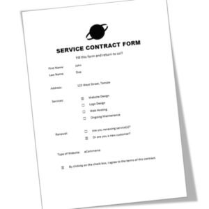 Service Contract Form Template