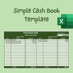 Simple Cash Book Excel Template