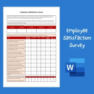 Employee Satisfaction Survey Form Template